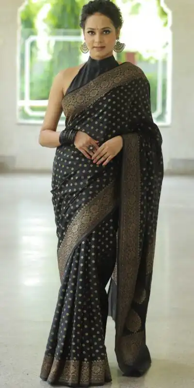 KPR 233 Black in Soft Lichi Silk Lace Border & Lace Work Saree . Available at ₹1549 only. Delivery 4-6 Working Days. Shop now. | Sarees, Bollywood Sarees, Creative Sarees, Designer Sarees, Embroidered Sarees, Ethnic Saree, Modern Digital sarees, Party Wear Sarees