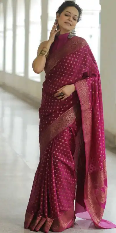 KPR 233 Dark Pink in Soft Lichi Silk Lace Border & Lace Work Saree . Available at ₹1549 only. Delivery 4-6 Working Days. Shop now. | Sarees, Bollywood Sarees, Creative Sarees, Designer Sarees, Embroidered Sarees, Ethnic Saree, Modern Digital sarees, Party Wear Sarees