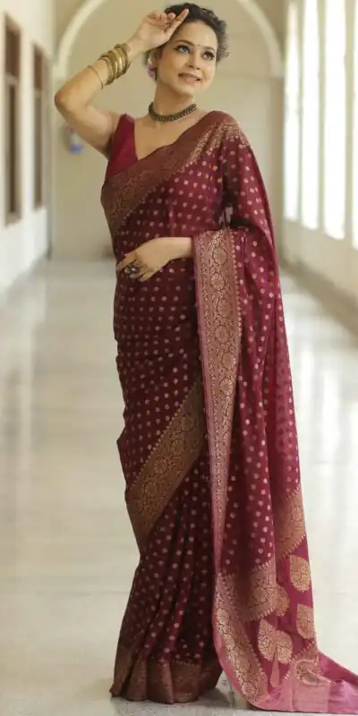 KPR 233 Maroon in Soft Lichi Silk Lace Border & Lace Work Saree . Available at ₹1549 only. Delivery 4-6 Working Days. Shop now. | Sarees, Bollywood Sarees, Creative Sarees, Designer Sarees, Embroidered Sarees, Ethnic Saree, Modern Digital sarees, Party Wear Sarees
