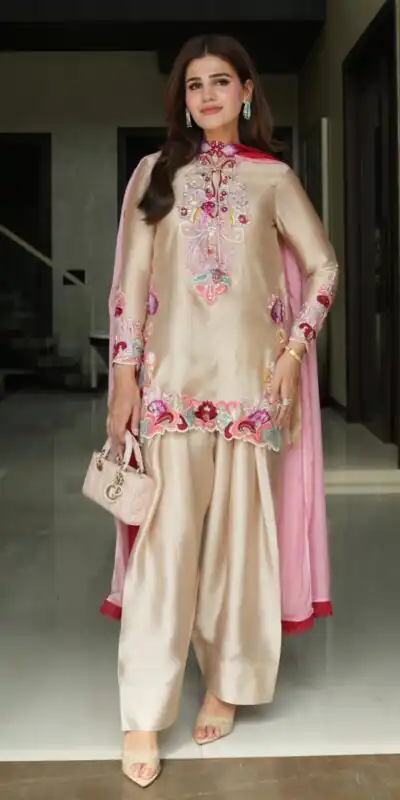 SR 1714 in Cream Embroidery Work Salwar Suit Natural Satin. Introductory Price ₹2149. Delivery 4-6 Working Days. Shop now. | Jump Suits, Salwar suit, Casual Suits, Creative suits, Designer Suits, Palazzo Suits, Party Wear Suits, Patiala Suits, Straight Suits