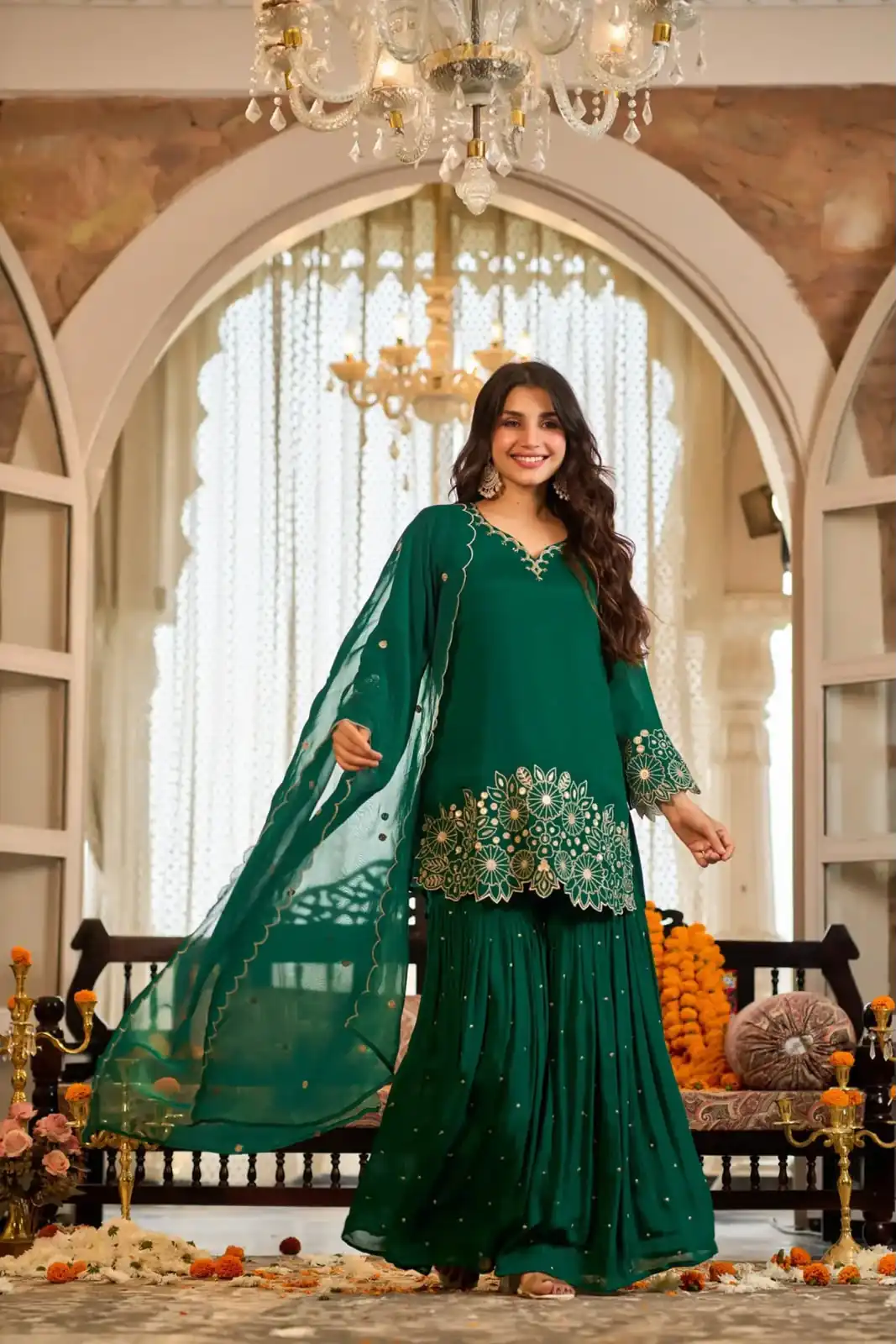 ZB 5079 Green Chinon Silk Salwar Suit with Embroidery Work & Sequins Work. Get it for ₹2199. Delivery 4-6 Working Days. Shop now. | Jump Suits, Salwar suit, Casual Suits, Creative suits, Designer Suits, Palazzo Suits, Party Wear Suits, Patiala Suits, Straight Suits