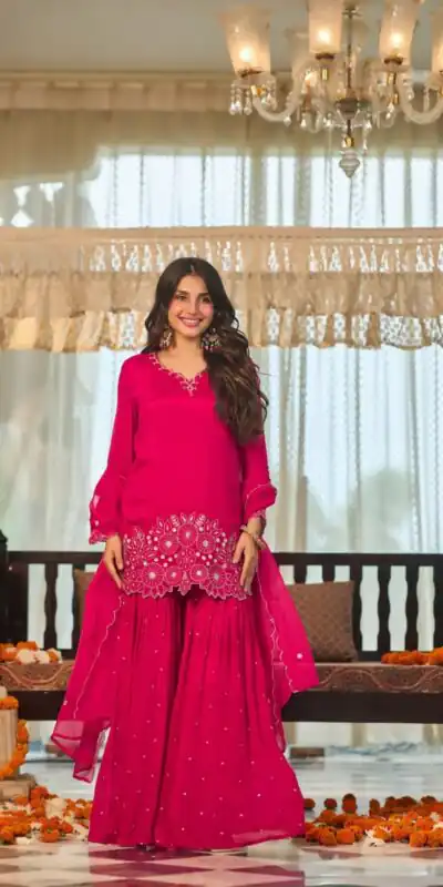 ZB 5079 Pink Chinon Silk Salwar Suit with Embroidery Work & Sequins Work. Get it for ₹2199. Delivery 4-6 Working Days. Shop now. | Jump Suits, Salwar suit, Casual Suits, Creative suits, Designer Suits, Palazzo Suits, Party Wear Suits, Patiala Suits, Straight Suits