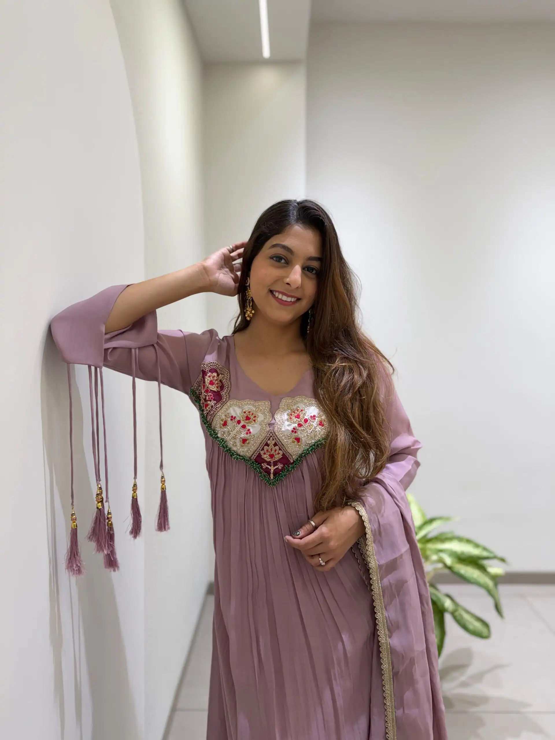 LG 2145 Lavender Mul Chanderi Salwar Suit with Embroidery Work & Sequins Work. Festive Deal ₹2799. Delivery 4-6 Working Days. Shop nowp | Jump Suits, Salwar suit, Casual Suits, Creative suits, Designer Suits, Palazzo Suits, Party Wear Suits, Patiala Suits, Straight Suits