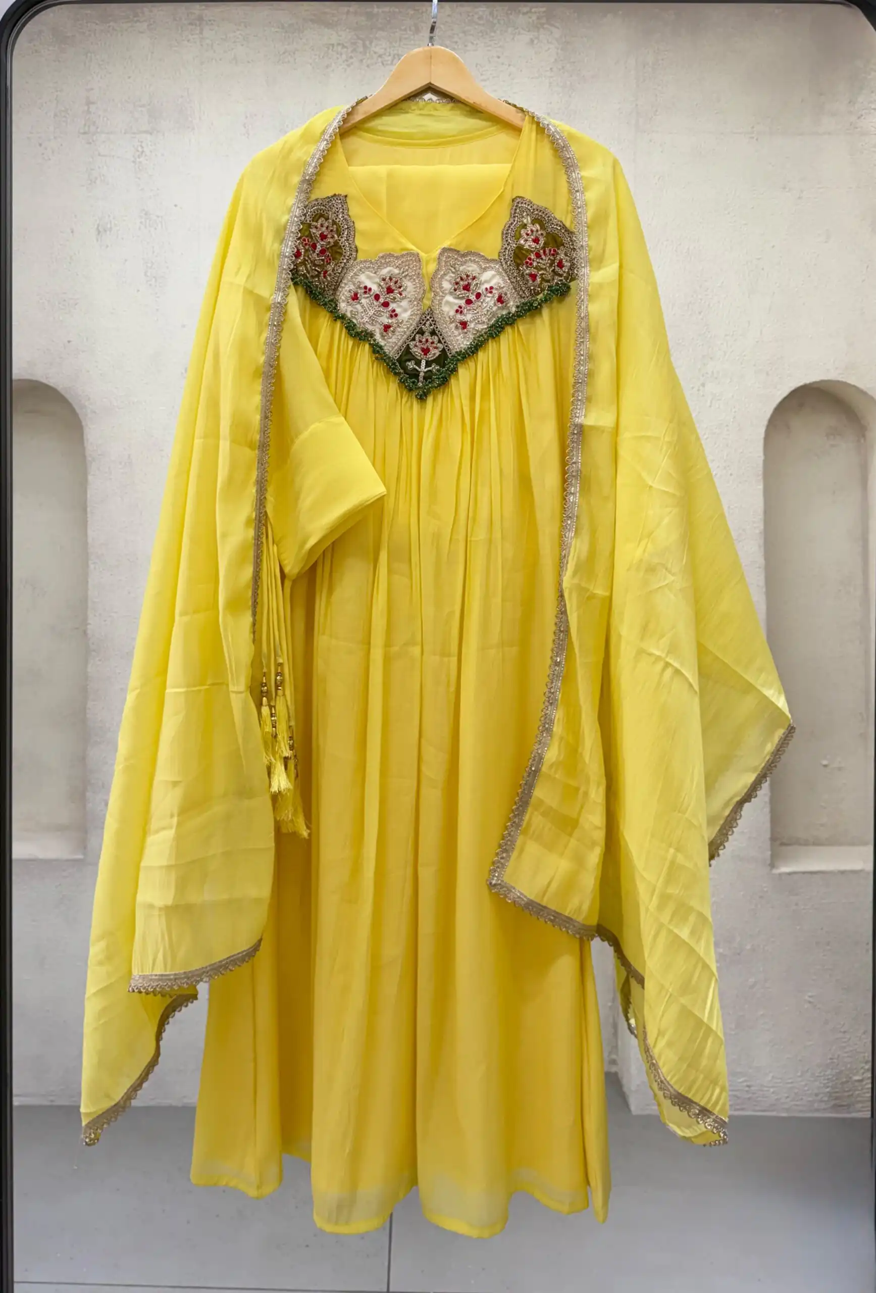 LG 2145 Yellow Mul Chanderi Salwar Suit with Embroidery Work & Sequins Work. Festive Deal ₹2799. Delivery 4-6 Working Days. Shop nowp | Jump Suits, Salwar suit, Casual Suits, Creative suits, Designer Suits, Palazzo Suits, Party Wear Suits, Patiala Suits, Straight Suits