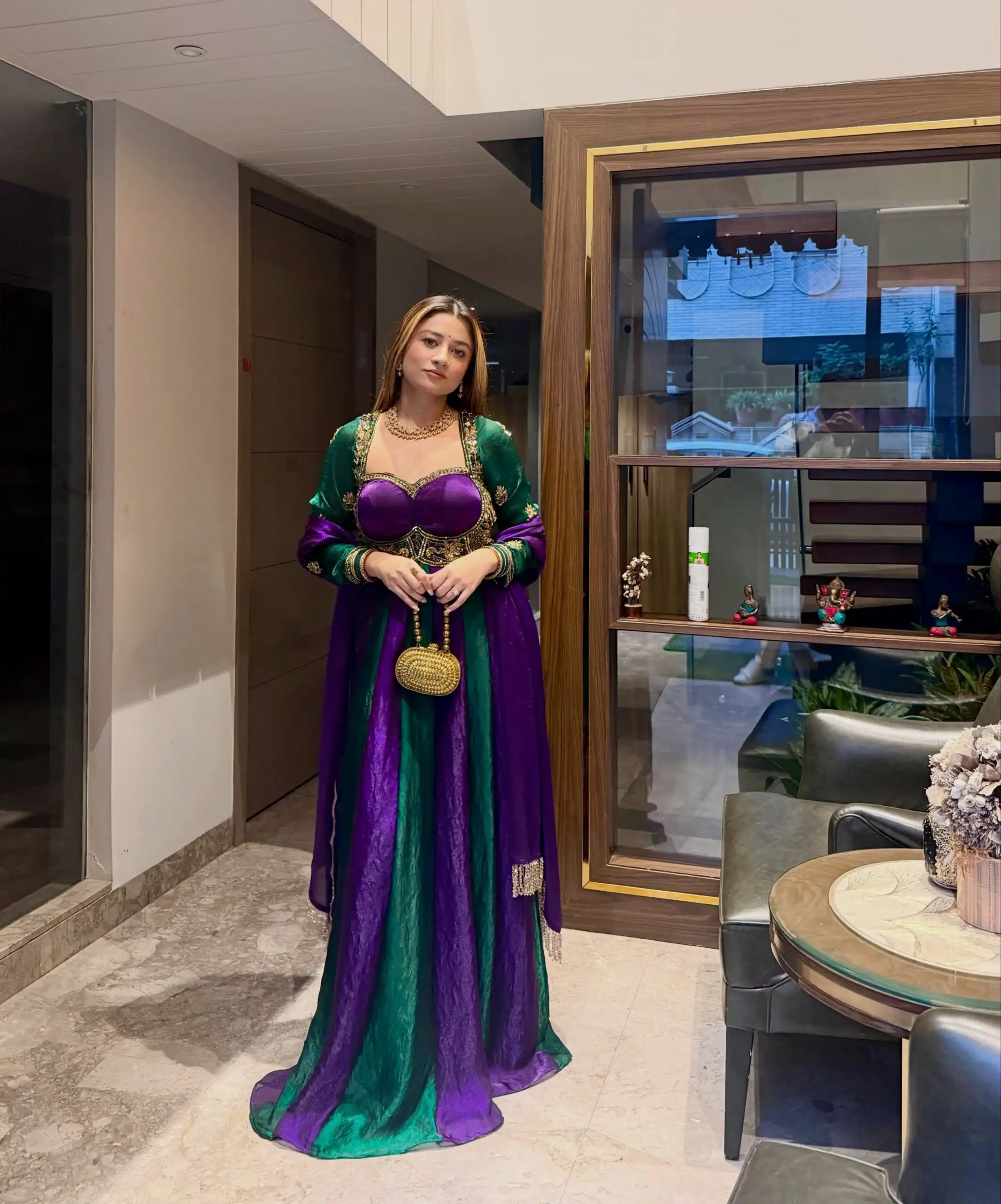 ZD 10025 Purple Fendy Silk Gown with Embroidery Work & Sequins Work. Special Price ₹2399. Delivery 4-6 Working Days. Shop now. | Gowns, Bollywood Gowns, Creative Gowns, Designer Gowns, Embroidered Gowns, Party Wear Gowns