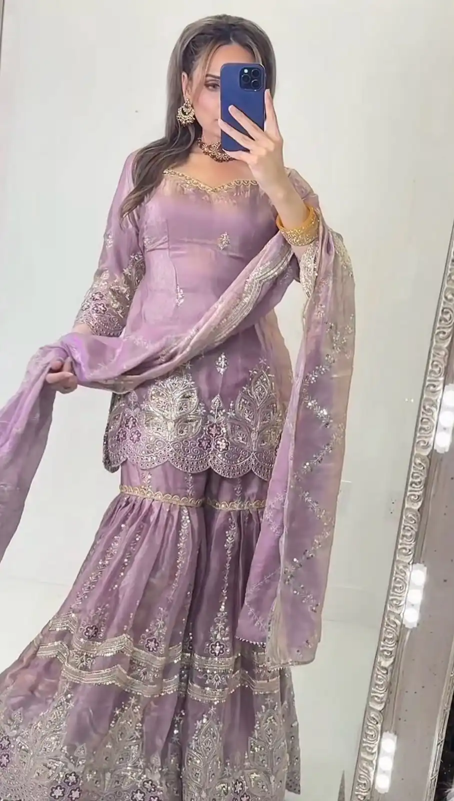 NF 1297 Lavender Fendy Silk Salwar Suitwith Embroidery Work & Lace Work. Now at just ₹2799. Delivery 4-6 Working Days. Shop now. | Jump Suits, Salwar suit, Casual Suits, Creative suits, Designer Suits, Palazzo Suits, Party Wear Suits, Patiala Suits, Straight Suits