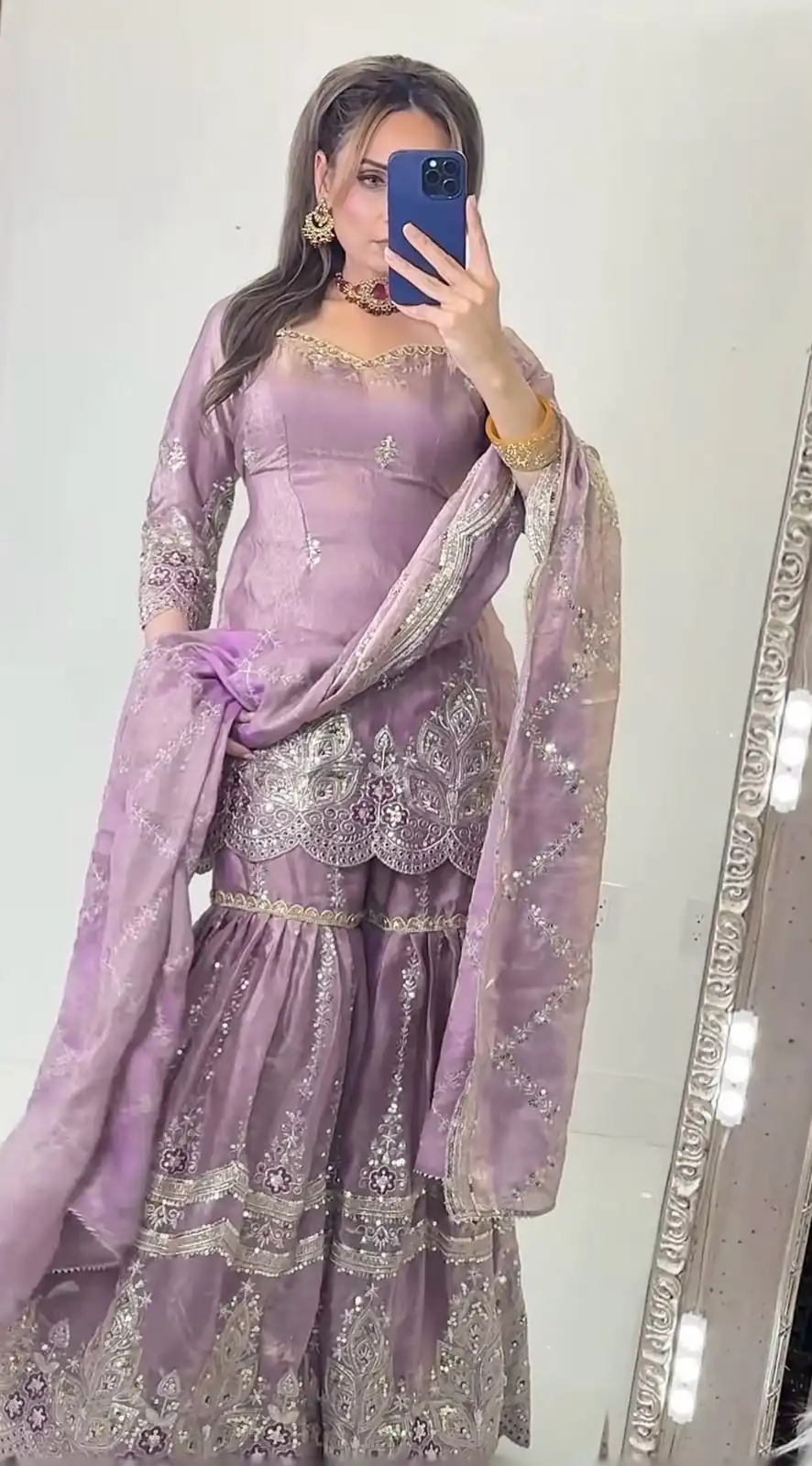NF 1297 Lavender Fendy Silk Salwar Suitwith Embroidery Work & Lace Work. Now at just ₹2799. Delivery 4-6 Working Days. Shop now. | Jump Suits, Salwar suit, Casual Suits, Creative suits, Designer Suits, Palazzo Suits, Party Wear Suits, Patiala Suits, Straight Suits