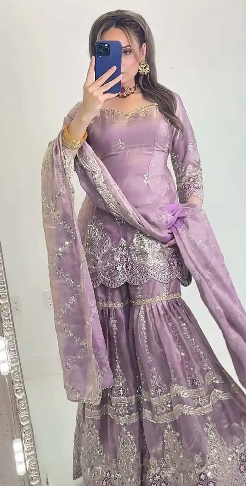 NF 1297 Lavender Fendy Silk Salwar Suitwith Embroidery Work & Lace Work. Now at just ₹2799. Delivery 4-6 Working Days. Shop now. | Jump Suits, Salwar suit, Casual Suits, Creative suits, Designer Suits, Palazzo Suits, Party Wear Suits, Patiala Suits, Straight Suits