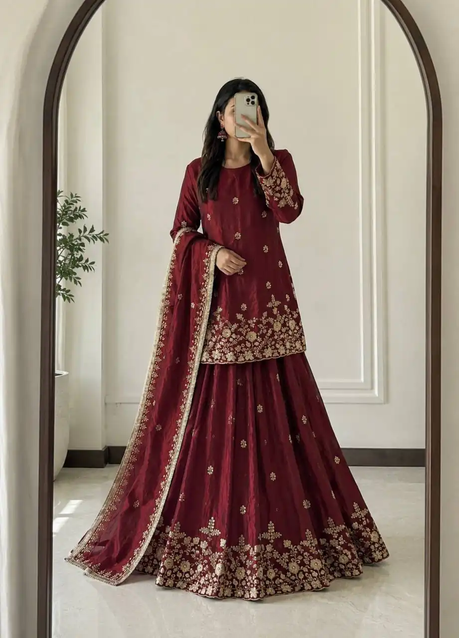 BT 5049 Maroon in Color Fendy Silk Designer Work Salwar Suit . Introductory Price ₹2849. Delivery 4-6 Working Days. Shop now. | Jump Suits, Salwar suit, Casual Suits, Creative suits, Designer Suits, Palazzo Suits, Party Wear Suits, Patiala Suits, Straight Suits