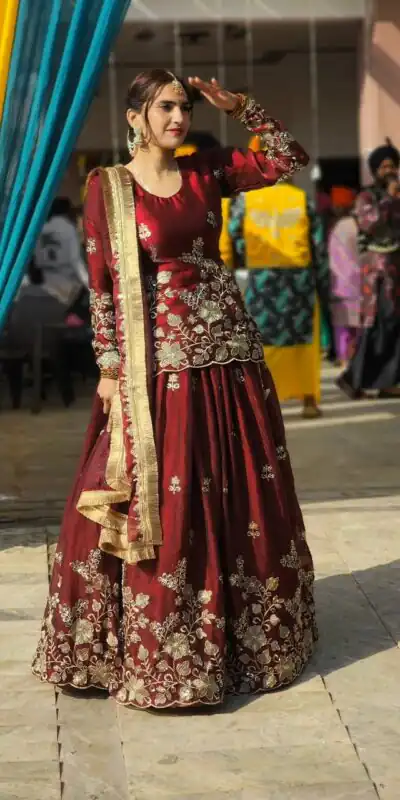BT 5049 Maroon in Color Fendy Silk Designer Work Salwar Suit . Introductory Price ₹2849. Delivery 4-6 Working Days. Shop now. | Jump Suits, Salwar suit, Casual Suits, Creative suits, Designer Suits, Palazzo Suits, Party Wear Suits, Patiala Suits, Straight Suits