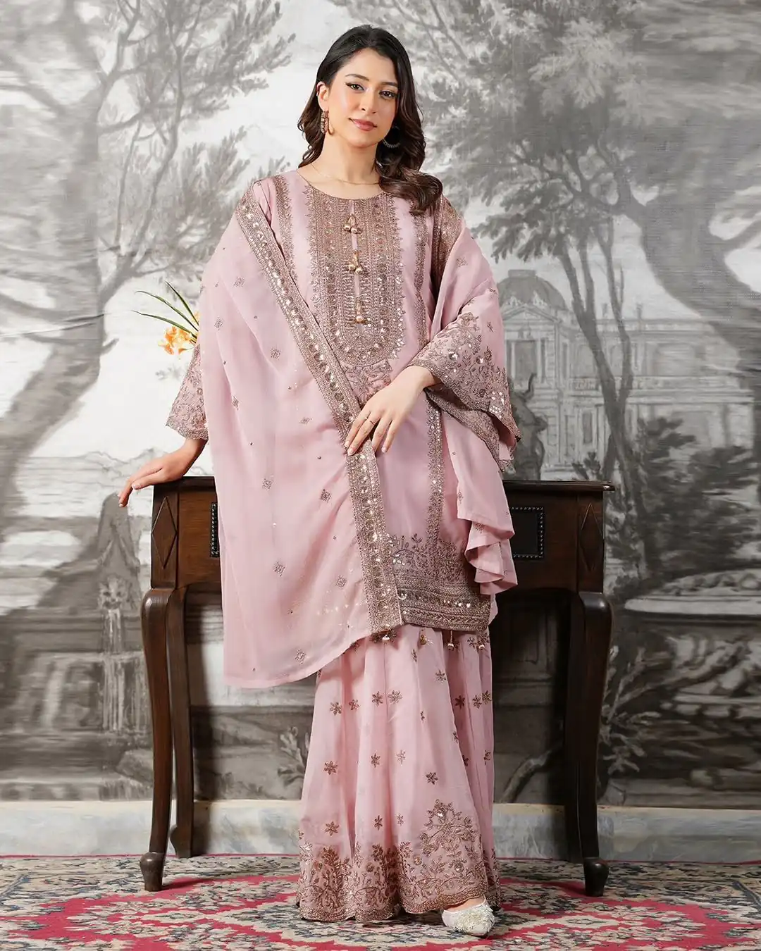 NSR 890 Pink Fendy Silk Salwar Suitwith Embroidery Work & Lace Work. Now at just ₹2399. Delivery 4-6 Working Days. Shop now. | Jump Suits, Salwar suit, Casual Suits, Creative suits, Designer Suits, Palazzo Suits, Party Wear Suits, Patiala Suits, Straight Suits