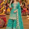 FC 7554  Sea Green in Salsa Silk Embroidery Work & Sequins Work Salwar Suit . Get it for ₹2999. Delivery 4-6 Working Days. Shop now. | Jump Suits, Salwar suit, Casual Suits, Creative suits, Designer Suits, Palazzo Suits, Party Wear Suits, Patiala Suits, Straight Suits