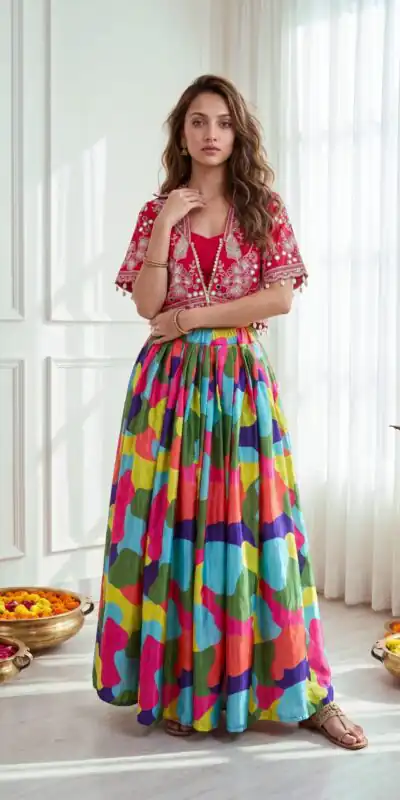 Fancy Pink Chinon Silk Sequence Work Lehenga Choli