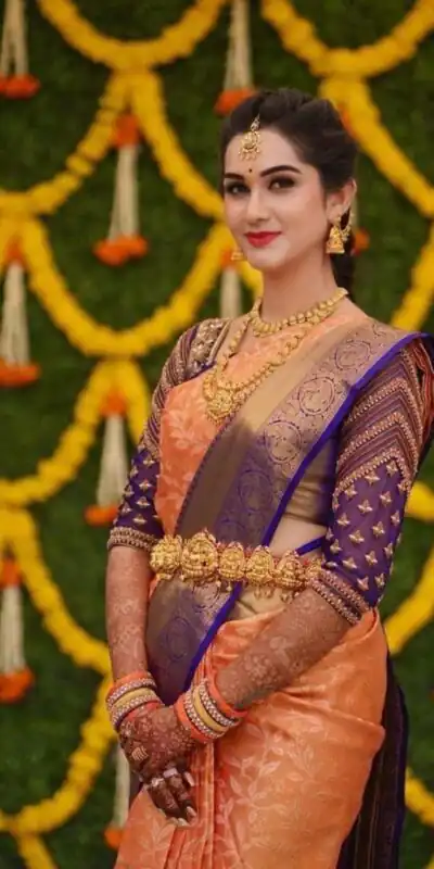 Perfect Rust Lichi Silk Jacquard Border Work Saree