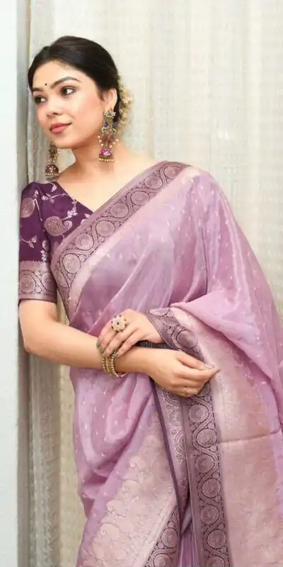 KP 6093 Lavender Color Soft Lichi Silk Jacquard On All Over Saree Casual, Party Wear, Wedding, Events Etc. Expected Delivery 4-6 Working Days @1649/- | Sarees, Bollywood Sarees, Creative Sarees, Designer Sarees, Embroidered Sarees, Ethnic Saree, Modern Digital sarees, Party Wear Sarees