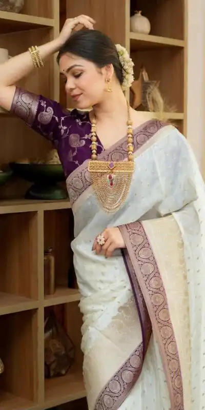 KP 6093 Purple Color Soft Lichi Silk Jacquard On All Over Saree Casual, Party Wear, Wedding, Events Etc. Expected Delivery 4-6 Working Days @1649/- | Sarees, Bollywood Sarees, Creative Sarees, Designer Sarees, Embroidered Sarees, Ethnic Saree, Modern Digital sarees, Party Wear Sarees