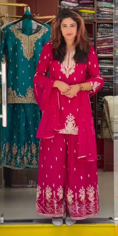 MD 3046 Red Color Chinon Silk Salwar Suit with Embroidery Work. Online Get it for ₹2319. Delivery 4-6 Working Days. Shop now. | Jump Suits, Salwar suit, Casual Suits, Creative suits, Designer Suits, Palazzo Suits, Party Wear Suits, Patiala Suits, Straight Suits