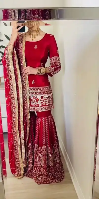 RTC 6003 Red Color Chinon Silk Salwar Suit with Embroidery Work. Online Get it for ₹2849. Delivery 4-6 Working Days. Shop now. | Jump Suits, Salwar suit, Casual Suits, Creative suits, Designer Suits, Palazzo Suits, Party Wear Suits, Patiala Suits, Straight Suits