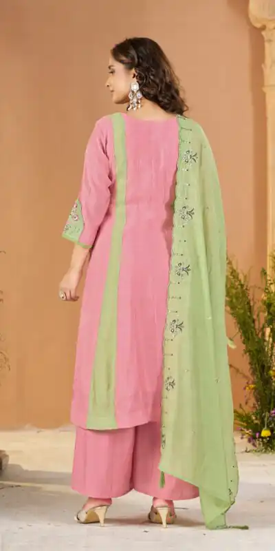 DIVA 186 Peach Mal Chanderi Salwar Suit Perfect for Wedding, Party, Baisakhi, Housewarming, Sangeet – Introductory Price ₹2899. Delivery 4-6 Working D | Jump Suits, Salwar suit, Casual Suits, Creative suits, Designer Suits, Palazzo Suits, Party Wear Suits, Patiala Suits, Straight Suits