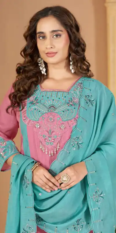 DIVA 186 Pink Mal Chanderi Salwar Suit Perfect for Wedding, Party, Baisakhi, Housewarming, Sangeet – Introductory Price ₹2899. Delivery 4-6 Working D | Jump Suits, Salwar suit, Casual Suits, Creative suits, Designer Suits, Palazzo Suits, Party Wear Suits, Patiala Suits, Straight Suits