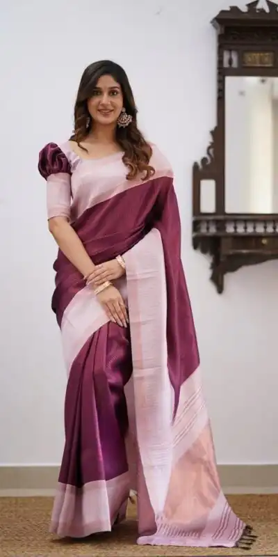 KPR 164 Wine Soft Lichi Silk Saree with Lace Work & Lace Border. Introductory Price ₹1649. Delivery 4-6 Working Days. Shop now. | Sarees, Bollywood Sarees, Creative Sarees, Designer Sarees, Embroidered Sarees, Ethnic Saree, Modern Digital sarees, Party Wear Sarees