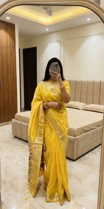 MB 1111 Yellow Color Organza Silk Saree with Moti Work & Zari Work. Grab it for ₹2399. Delivery 4-6 Working Days. Shop now. | Sarees, Bollywood Sarees, Creative Sarees, Designer Sarees, Embroidered Sarees, Ethnic Saree, Modern Digital sarees, Party Wear Sarees