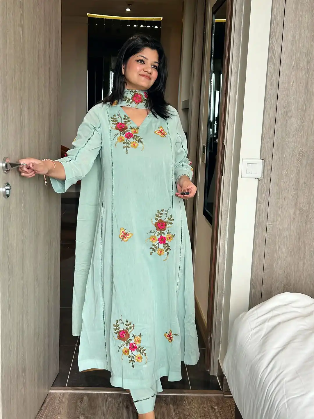 LG 2152 Sea Green in Air Tex Chino Embroidery Work & Cut Work Salwar Suit n. Get it for ₹2499. Delivery 4-6 Working Days. Shop now. | Jump Suits, Salwar suit, Casual Suits, Creative suits, Designer Suits, Palazzo Suits, Party Wear Suits, Patiala Suits, Straight Suits