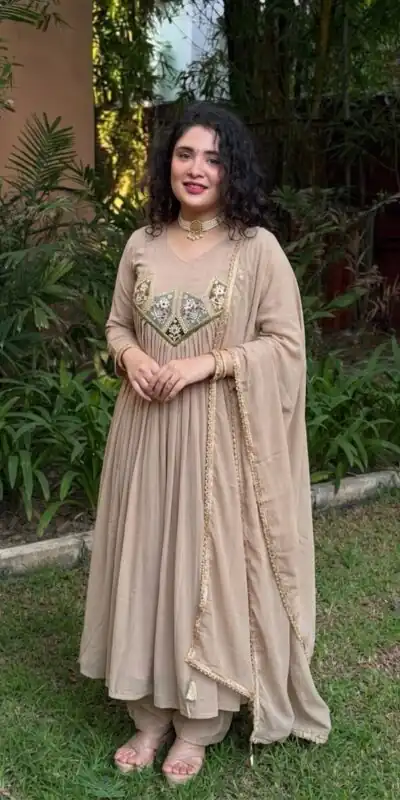 WW 1288 Cream Mal Chanderi Salwar Suit Perfect for Wedding, Party, Baisakhi, Housewarming, Sangeet – Introductory Price ₹2399. Delivery 4-6 Working D | Jump Suits, Salwar suit, Casual Suits, Creative suits, Designer Suits, Palazzo Suits, Party Wear Suits, Patiala Suits, Straight Suits
