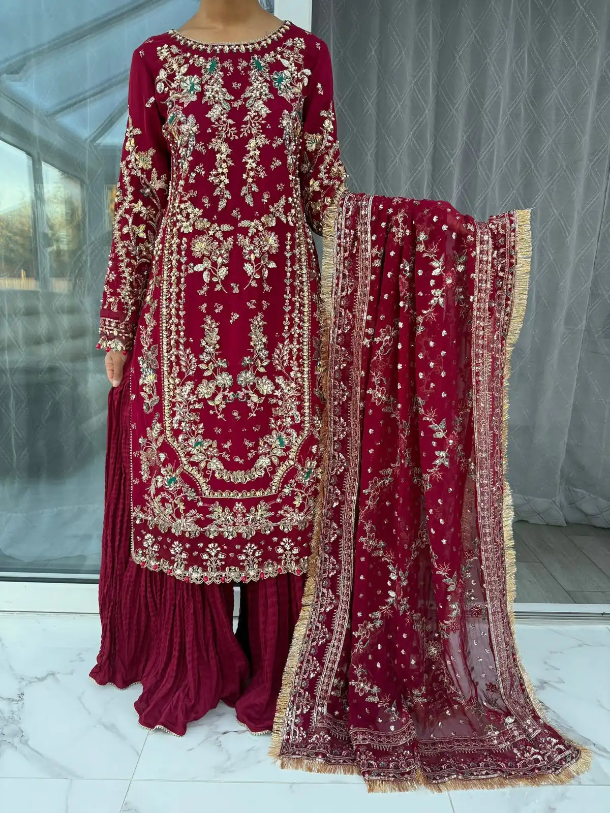 SRK 5333 Maroon Faux Georgette Salwar Suit with Mirror Work & Embroidery Work. Get it for ₹2799. Delivery 4-6 Working Days. Shop now. | Jump Suits, Salwar suit, Casual Suits, Creative suits, Designer Suits, Palazzo Suits, Party Wear Suits, Patiala Suits, Straight Suits