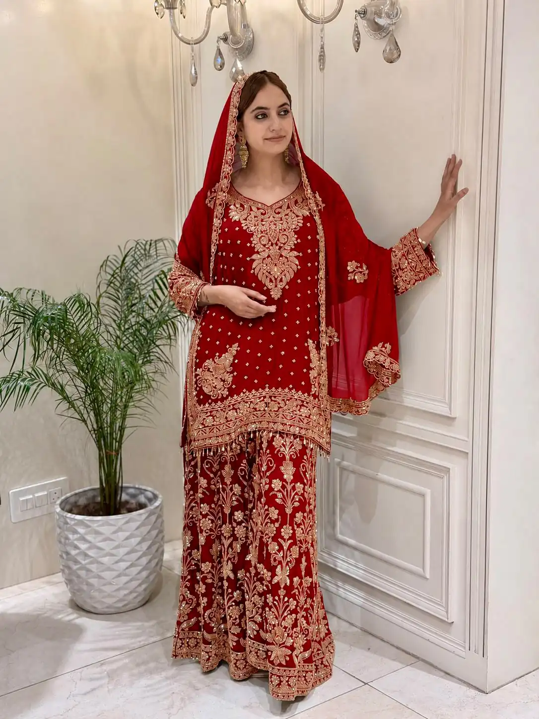 KF 1733 Rust Faux Georgette Salwar Suit with Mirror Work & Embroidery Work. Get it for ₹2849. Delivery 4-6 Working Days. Shop now. | Jump Suits, Salwar suit, Casual Suits, Creative suits, Designer Suits, Palazzo Suits, Party Wear Suits, Patiala Suits, Straight Suits