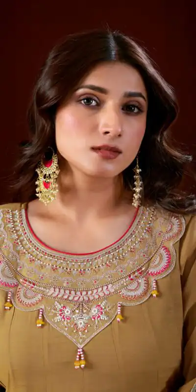 DIVA 196 Chiku Super Embroidery Work & Thread Embroidery Salwar Suit in Mul Slub. Delivery 4-6 Working Days. Online Shop now. | Jump Suits, Salwar suit, Casual Suits, Creative suits, Designer Suits, Palazzo Suits, Party Wear Suits, Patiala Suits, Straight Suits