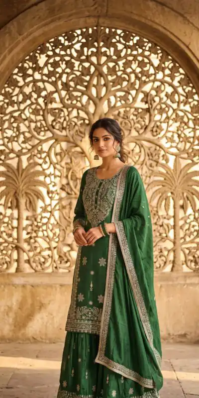 WW 1243 Green NC Zimmy Silk Salwar Suit Perfect for Wedding, Party, Baby Shower, Festival Celebrations, Pongal – . Grab it for ₹2449. Delivery 4-6 Worki | Jump Suits, Salwar suit, Casual Suits, Creative suits, Designer Suits, Palazzo Suits, Party Wear Suits, Patiala Suits, Straight Suits