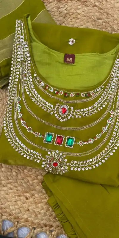 DIVA 188 Mehendi Glass Silk Salwar Suit Perfect for Wedding, Party, Durga Puja, Haldi, Makar Sankranti –Available at ₹2799 only. Delivery 4-6 Working Days | Jump Suits, Salwar suit, Casual Suits, Creative suits, Designer Suits, Palazzo Suits, Party Wear Suits, Patiala Suits, Straight Suits