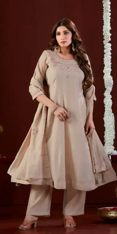 DIVA 196 Off White Super Embroidery Work & Thread Embroidery Salwar Suit in Mul Slub. Delivery 4-6 Working Days. Online Shop now. | Jump Suits, Salwar suit, Casual Suits, Creative suits, Designer Suits, Palazzo Suits, Party Wear Suits, Patiala Suits, Straight Suits