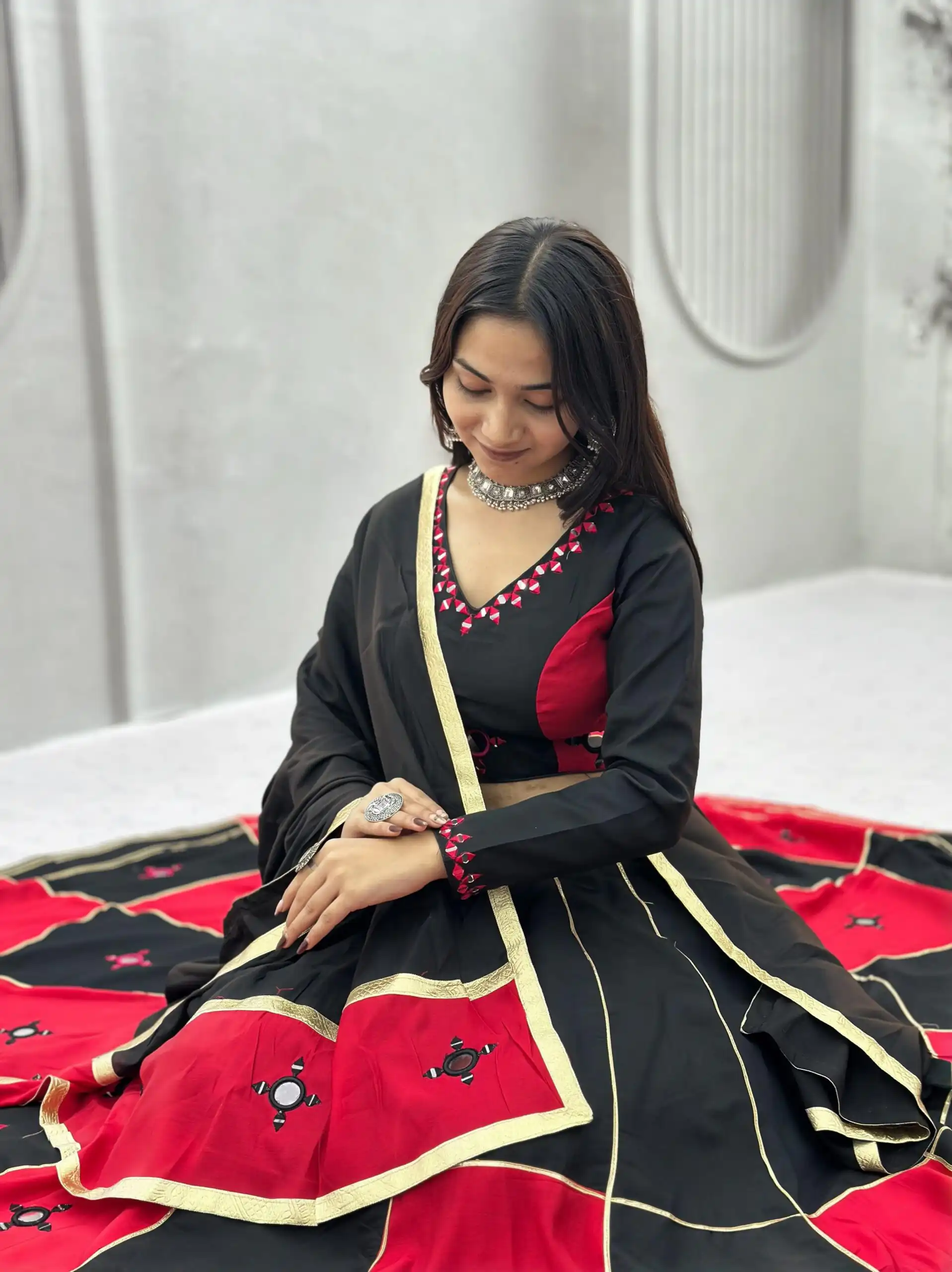 Ram 196 Pink l in Pure Cotton Mirror Work & Gamthi Work Lehenga Choli . Exclusive Offer ₹2849. Delivery 4-6 Working Days. Shop now. | Lehenga, Bollywood Lehenga, Creative Lehenga, Designer Lehenga, Embroidered Lehenga, Party Wear Lehenga