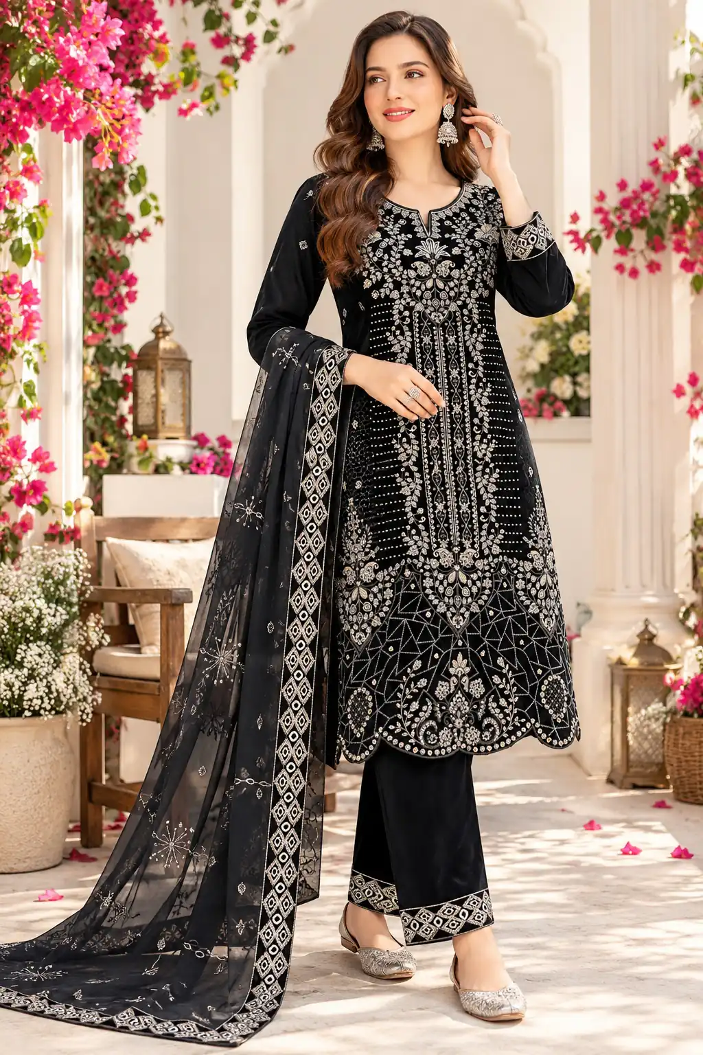 FC 736 Black 9000 Velvet Salwar Suit. Perfect for Wedding, Party, Bridal Wear, Onam, Karwa Chauth – Exclusive Offer ₹3049. Delivery 4-6 Working Days. | Jump Suits, Salwar suit, Casual Suits, Creative suits, Designer Suits, Palazzo Suits, Party Wear Suits, Patiala Suits, Straight Suits