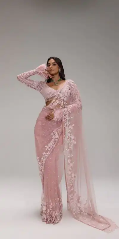 DF 3473 Light Pink Color Butterfly Net Sequence Embroiderer Work Saree Casual, Wedding, Festive, Events . Expected Delivery  4-6 Working Days @1999/- only                                                                                | Sarees, Bollywood Sarees, Creative Sarees, Designer Sarees, Embroidered Sarees, Ethnic Saree, Modern Digital sarees, Party Wear Sarees
